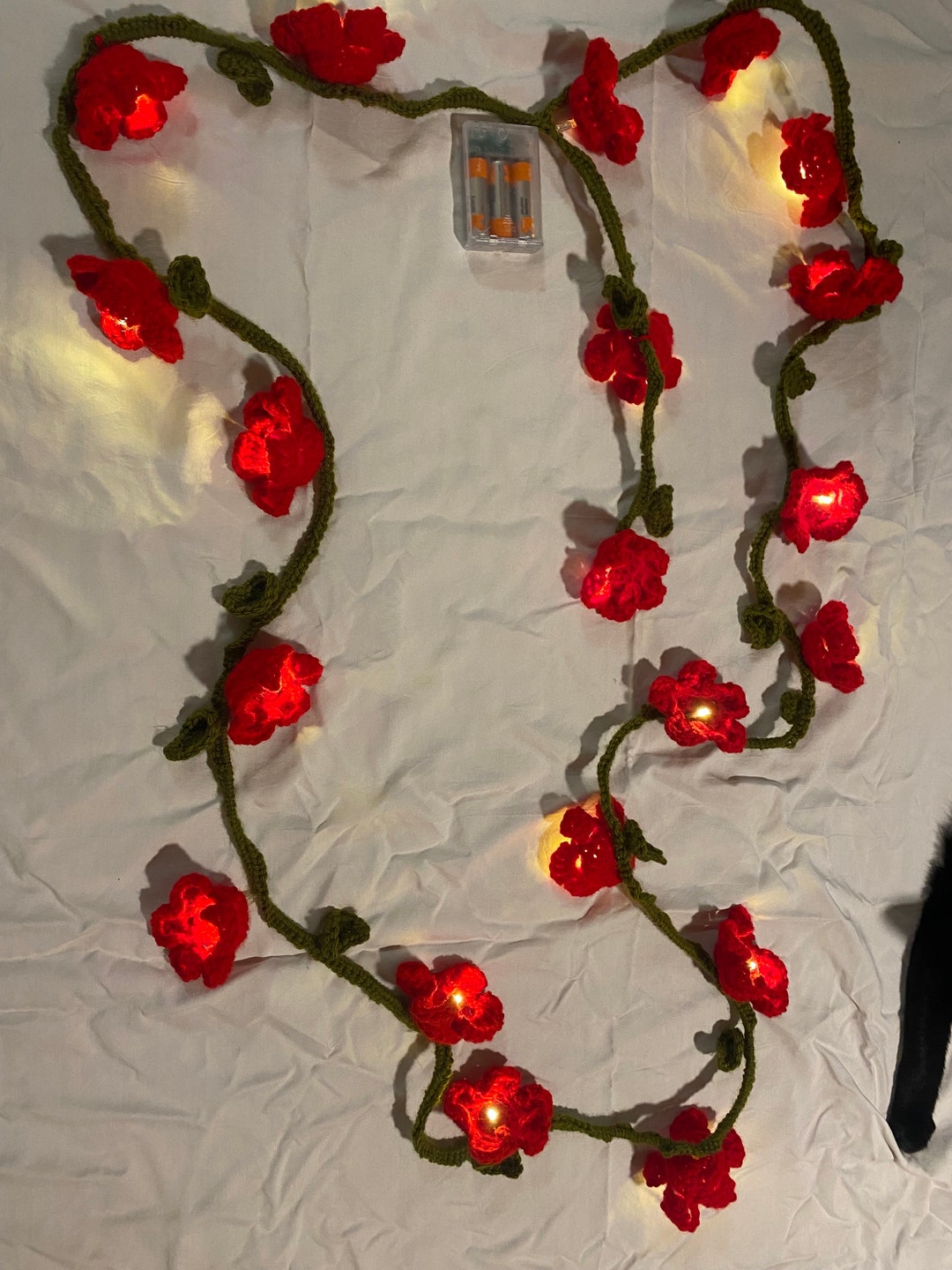 Interchangeable Crochet Flower String Lights Etsy