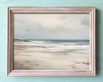 Beach Print Art, Printable Beach Wall Art, Ocean Art Print, Home Decor, Coastal Decor, Vintage Decor, Printable Art, Ocean Scenes