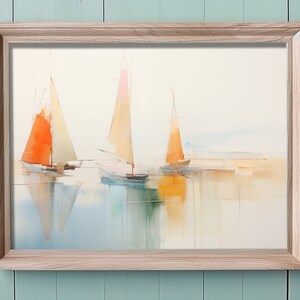 Sailboat Print, Printable Beach Wall Art, Sailboat Art Print, Coastal Decor, Vintage Decor, Printable Art, Sailboat Printable, Downloadable
