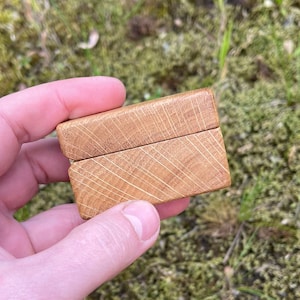Slim wooden proposal box, rustic engagement wooden box, ring bearer proposal box, handmade wood ring holder