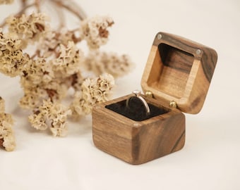 Boîte à bagues de fiançailles en bois, boîte à bagues pour proposition, boîte à bagues en bois, boîte à bagues personnalisée, porte alliance, boîte à bagues, boîte à bagues personnalisée