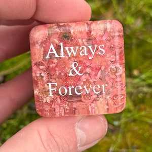 Caja para anillos de color rosa melocotón, caja para anillos de resina epoxi, caja para anillos de compromiso, caja para momentos especiales, caja para anillos hecha a mano, regalo para el día de San Valentín, caja para anillos de color rosa intenso