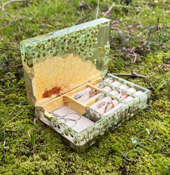 メープル ジュエリーBOX メープル ジュエリーBOX Jewelry Box - Medium⁄large - Charred Walnut