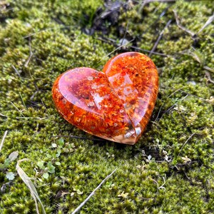 Scatola tascabile arancione succosa, scatola per anello a forma di cuore, scatola per anello di fidanzamento, regalo per portatore dell'anello, porta anello singolo, custodia a forma di cuore, regalo romantico