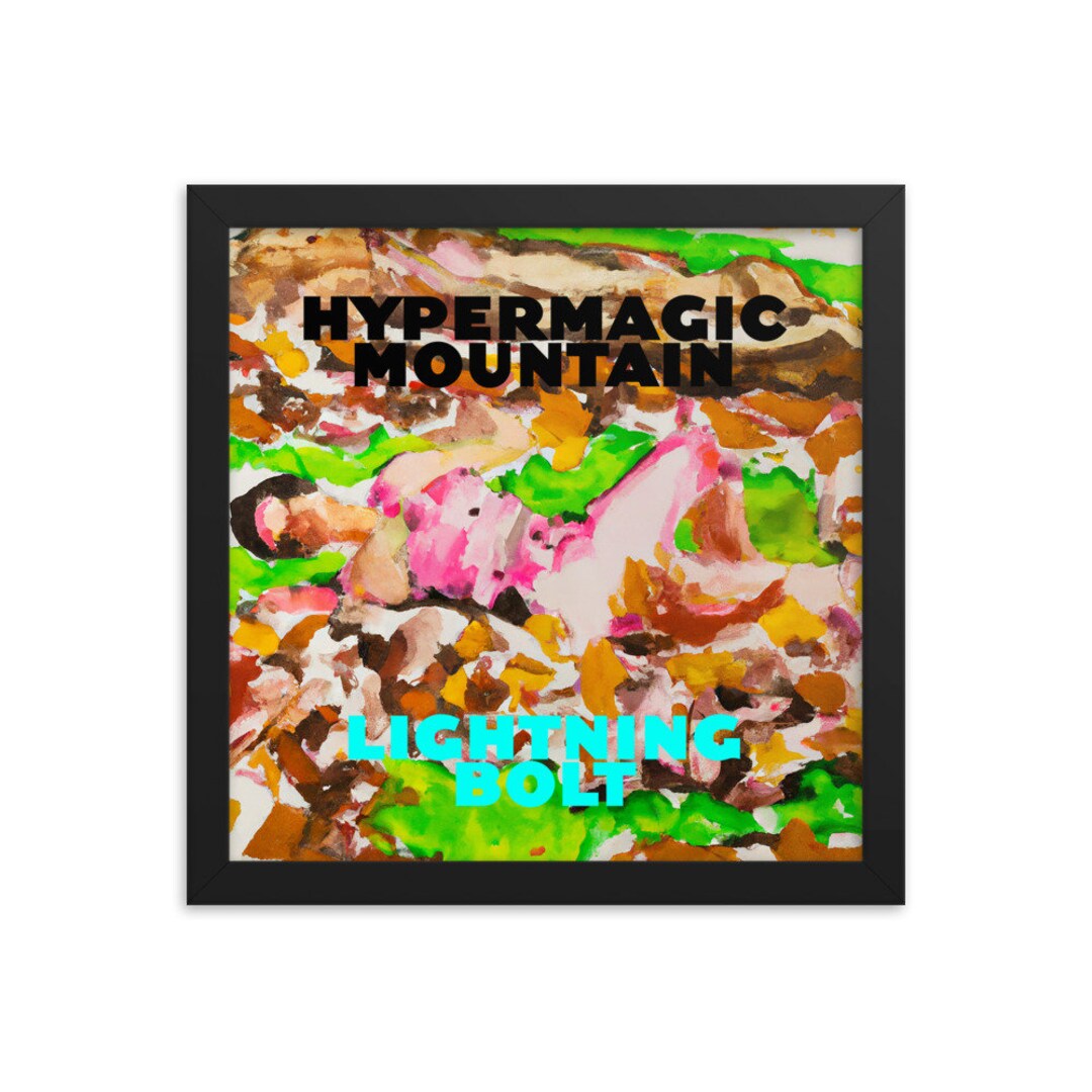 Hypermagic Mountain by Lightning Bolt Framed Poster Etsy