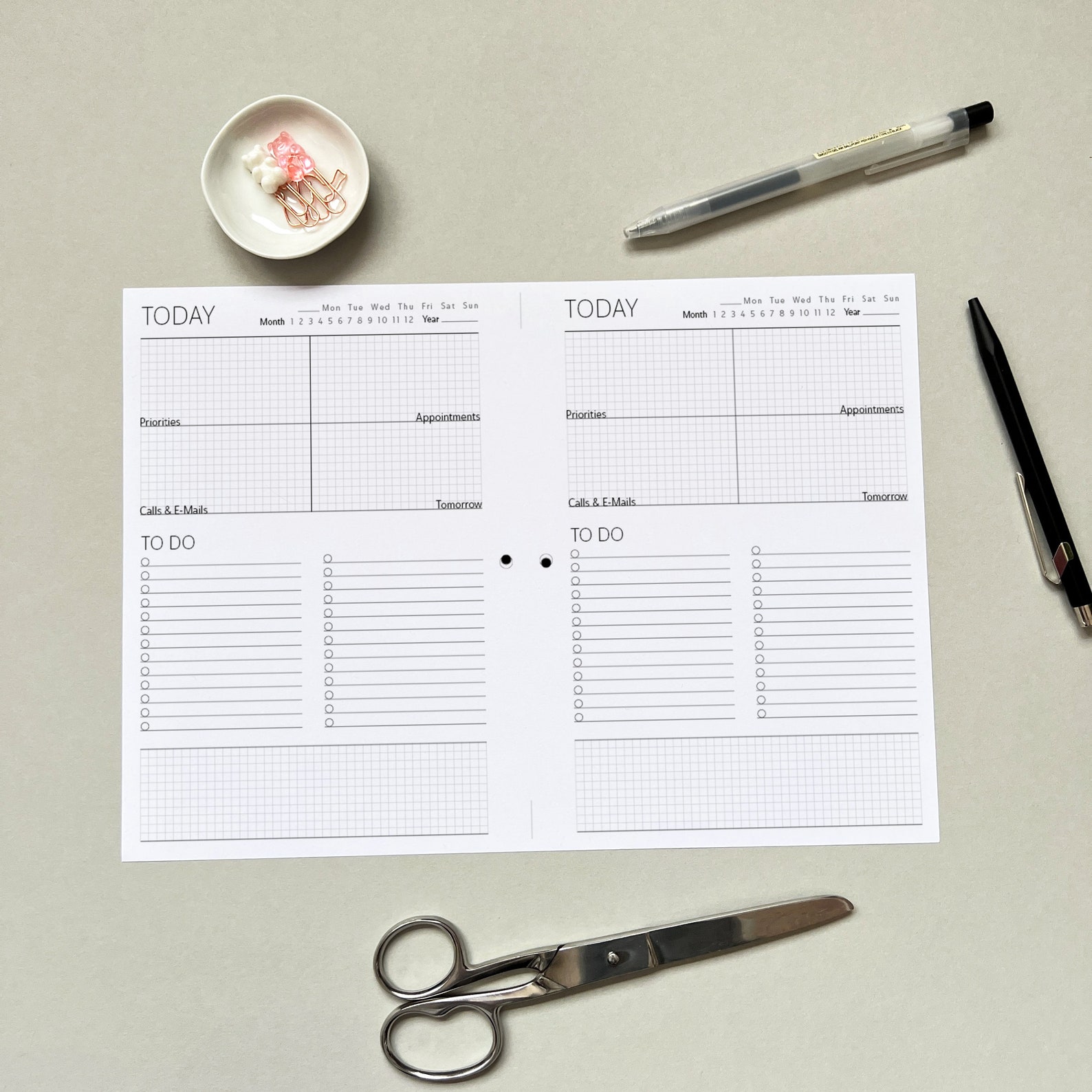 Printable Daily to Do Planner Insert | Minimalistic Day on One Page ...