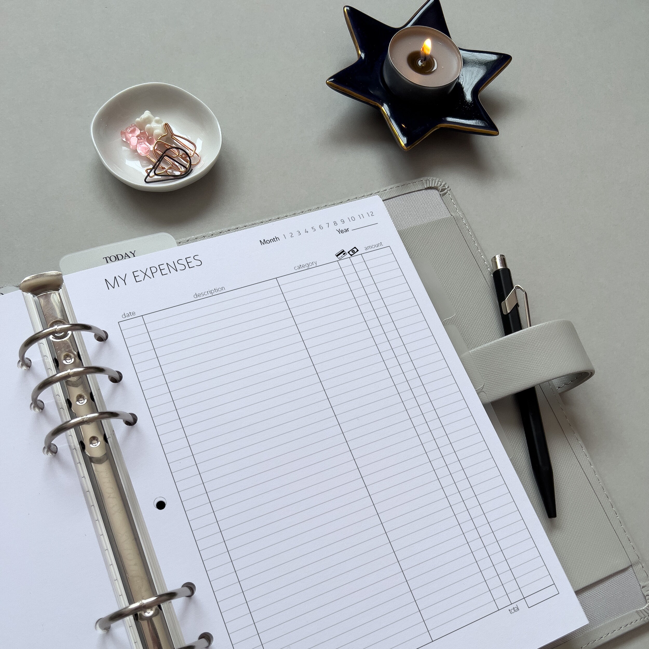 Monthly Expense Tracker PDF | Printable Spending Log for A5 and Half ...