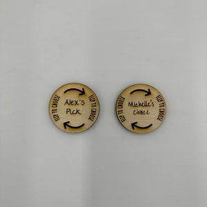 Personalized Decision Flip Coin - Decision Coin - Couples Flip Coin - Custom Name Coin