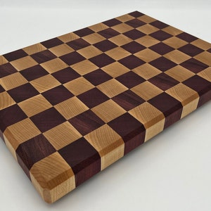 Checkered Cutting Board, Empty Checkerboard Wooden Seem Mosaic Texture  Image Chess Game Hobby Theme, Decorative Tempered Glass Cutting and Serving  Board, Large Size, Brown Pale Brown, by Ambesonne 