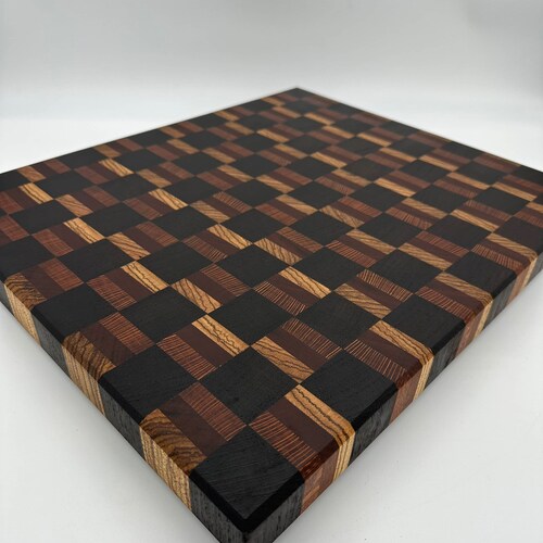 Zebra Wood End Grain Cutting Board Etsy