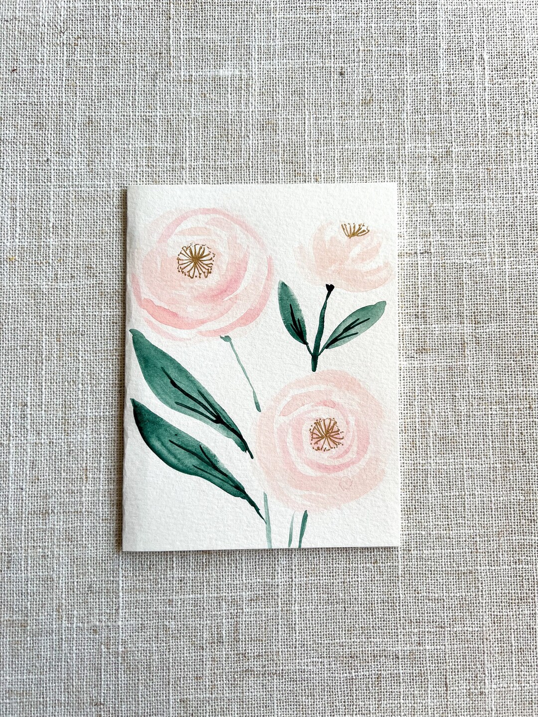 Hand-painted Watercolor Rose Card – All Occasion Blank Stationery - Etsy