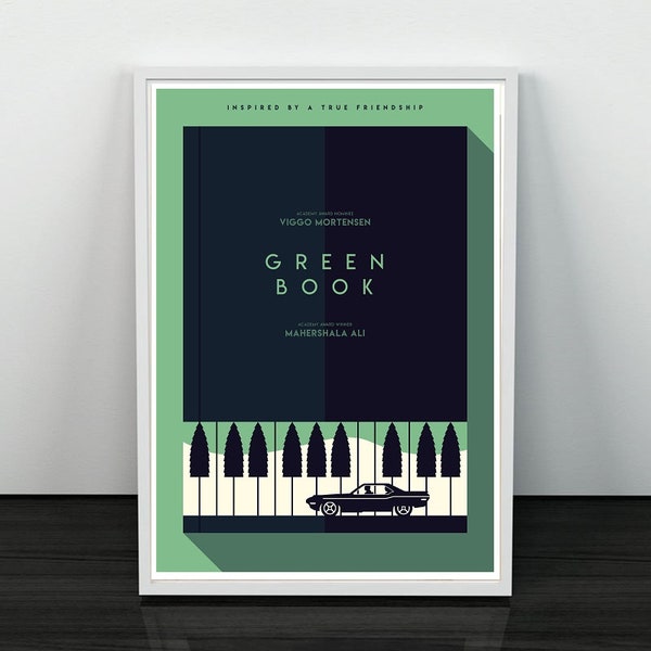 Green Book Pianist Piano Music Alternative Graphic Design Minimal Wall Decor Movie Film Poster Print