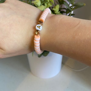 Clay Bead Initial Bracelet