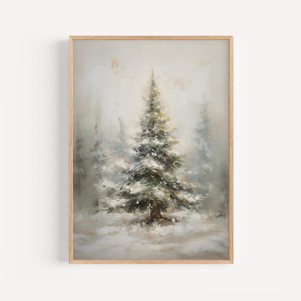 Winter Tree Painting - Etsy