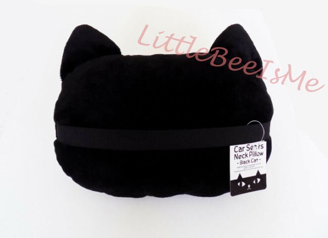2 Pcs Cute Black Cat Neck Pillow Head Rest Cushion Car Travel Etsy