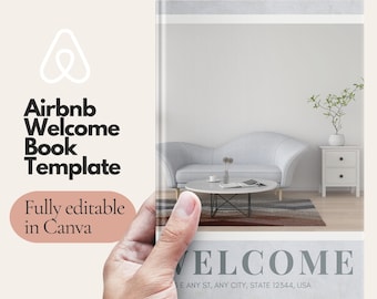 Airbnb Welcome Book Template | House Host Manual Guidebook Template | Real Estate Canva Template | Vacation Rental Template | Guest Book