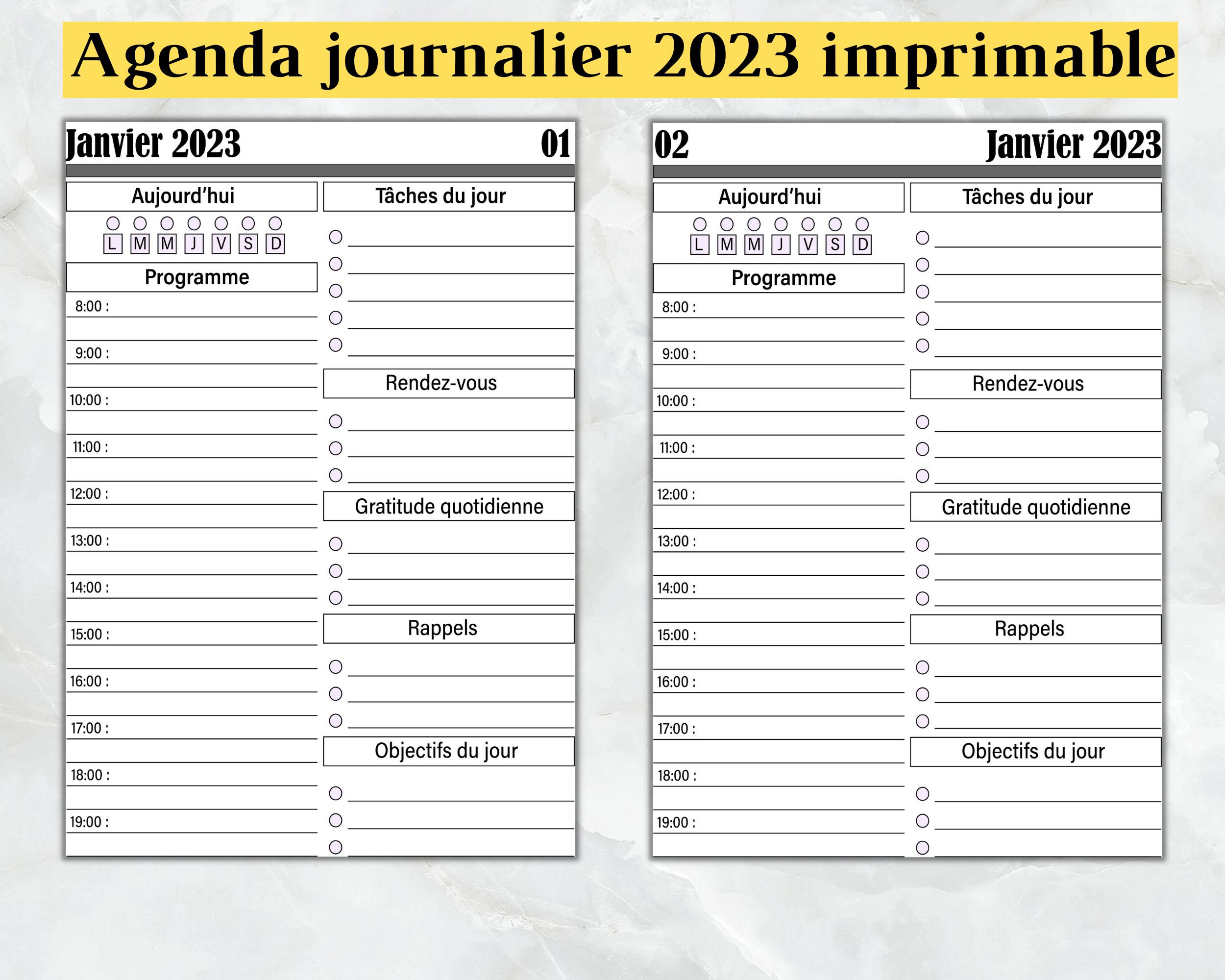  Agenda 2024: Journalier - Grand Format A4 - 365 jours