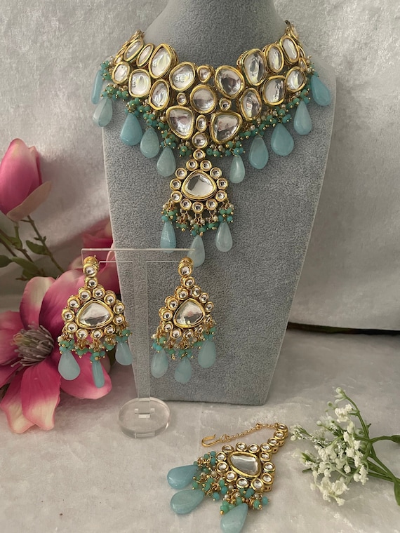 Light kundan jewellery set clearance
