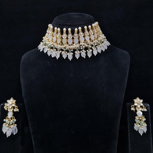 Mother of Pearl Earring Tika set /Indian Jewellery/Bridal Jewellery/MOP statement Earrings
