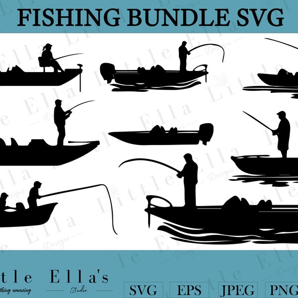 Fishing SVG, Fisherman SVG, Sea Fishing svg, Boat Fishing SVG, Lake Fishing svg, Fishing cricut png files