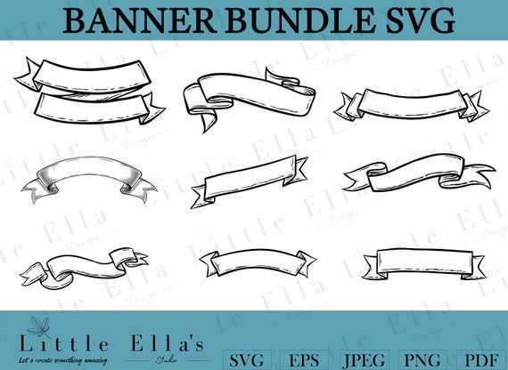 Vintage Banner Bundle SVG Name Banner SVG Name Banner - Etsy Australia