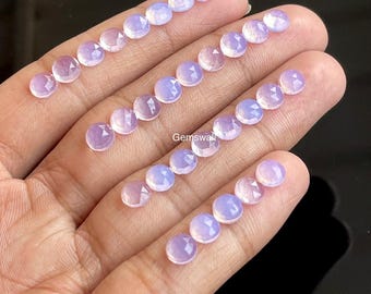 6 mm, corte rosa lavanda, paquete de 30 piezas de cuarzo corte rosa, corte rosa lavanda, cuarzo corte rosa, piedra preciosa calibrada