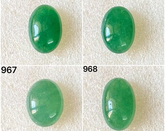 Gema cabochão de morango verde natural, lote de gemas cabochão de morango soltas para atacado, usada para fabricação de joias (965-968)