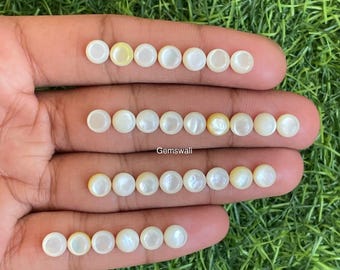 6MM, Natural Mother pearl Round Cabochon, 30 pcs Pack Mother pearl Cabochon calibrated gemstone, Mother pearl Round Cabochon