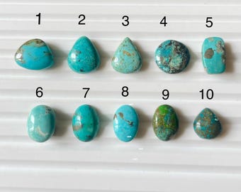 Cabochão de turquesa Tibbati natural, cabochão de turquesa Tibbati, gema calibrada,