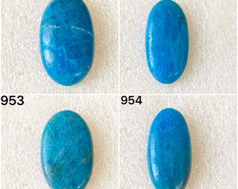 Gema de Apatita Natural Cabochão, Lote de Gema de Apatita Solta Cabochão para Atacado, Usada para Fabricação de Joias (951-954)