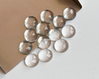 8MM, Natural Crystal Round Rosecut, 10 pcs Pack Crystal Round Rosecut calibrated gemstone, Natural Crystal Rosecut