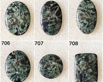 Gema cabochão com escrita chinesa natural, lote de gemas soltas cabochão com escrita chinesa para venda por atacado, usada para fabricação de joias (703-708)