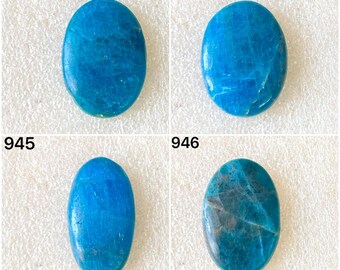 Gema de Apatita Natural Cabochão, Lote de Gema de Apatita Solta Cabochão para Atacado, Usada para Fabricação de Joias (943-946)
