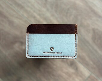 Titular de la tarjeta de cuero delgado / Cartera minimalista del titular de la tarjeta de crédito / Titular de la tarjeta hecha a mano / Titular de la tarjeta de visita / Regalo de la cartera de los hombres para él ella