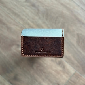 Schlanker Kartenhalter aus Leder / Minimalistischer Kreditkartenhalter / Handgemachter Kartenhalter / Visitenkartenhalter / Herren Geldbörse Geschenk für ihn sie