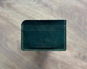 Titular de la tarjeta de cuero delgado / Cartera minimalista del titular de la tarjeta de crédito / Titular de la tarjeta hecha a mano / Titular de la tarjeta de visita / Regalo de la cartera de los hombres para él ella