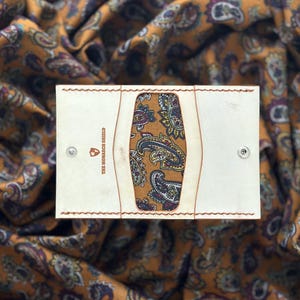Cartera de cuero hecha a mano / Cartera de cuero personalizada / Cartera plegable de cuero premium / Cartera para hombre / Regalo de aniversario para él / Paisley