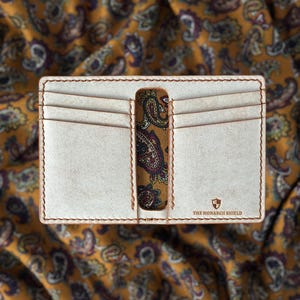 Cartera de cuero hecha a mano / Cartera de cuero personalizada / Cartera plegable de cuero premium / Cartera para hombre / Regalo de aniversario para él / Paisley
