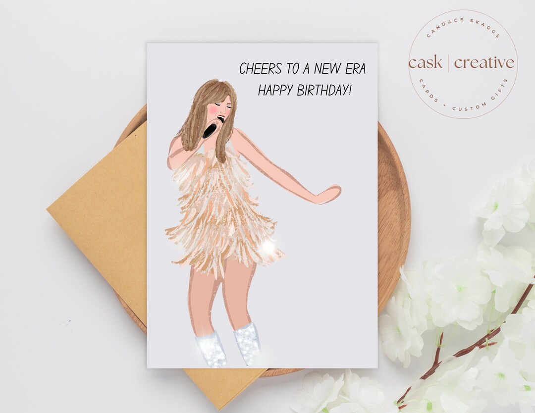 New Eras Taylor Swift Custom Birthday Card Taylor Swift Etsy