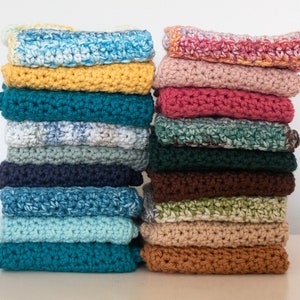 Crochet Cotton Dishcloths / Washcloths (Set of 3)