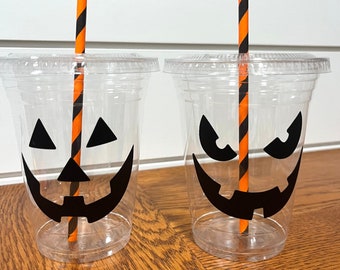 Halloween Party cups, Halloween party, Halloween birthday party, Halloween favors, Halloween class party, Jack O lantern pumpkins
