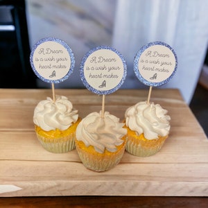 Princess cupcake toppers, princess party, cinderella cupcake toppers, cinderella party decorations, princess birthday