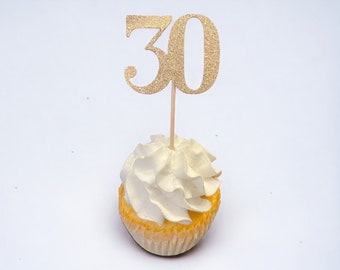 30th birthday party decor, age birthday party decor, cupcake toppers , age cut out, birthday party decor