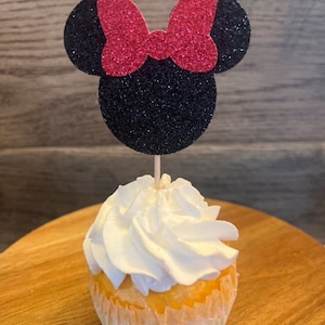Minnie Mouse cupcake toppers, Minnie  party, Minnie  birthday party, cupcake toppers, party decorations