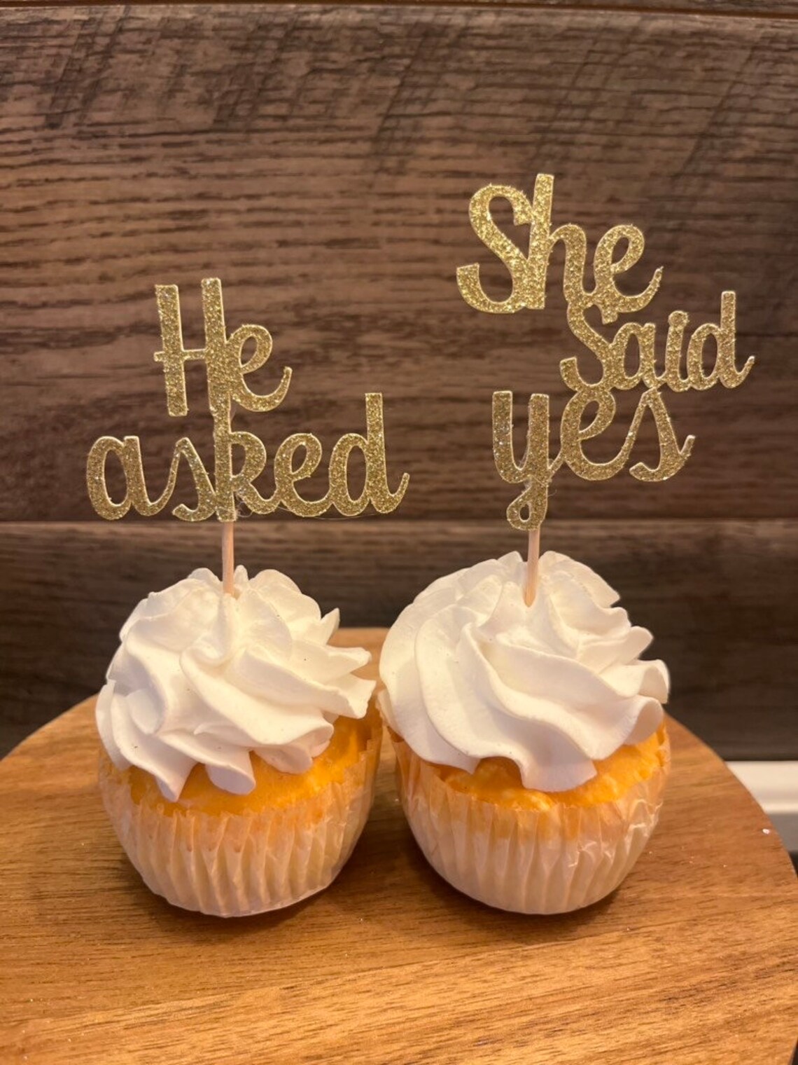 Engagement Cupcake Toppers, Wedding Cupcake Toppers, Engagement Party