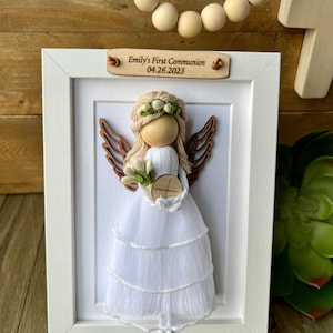 FIRST COMMUNION GIFT  First Holy Communion Gift For A Girl Customized Macrame Dolls Baptism Gift