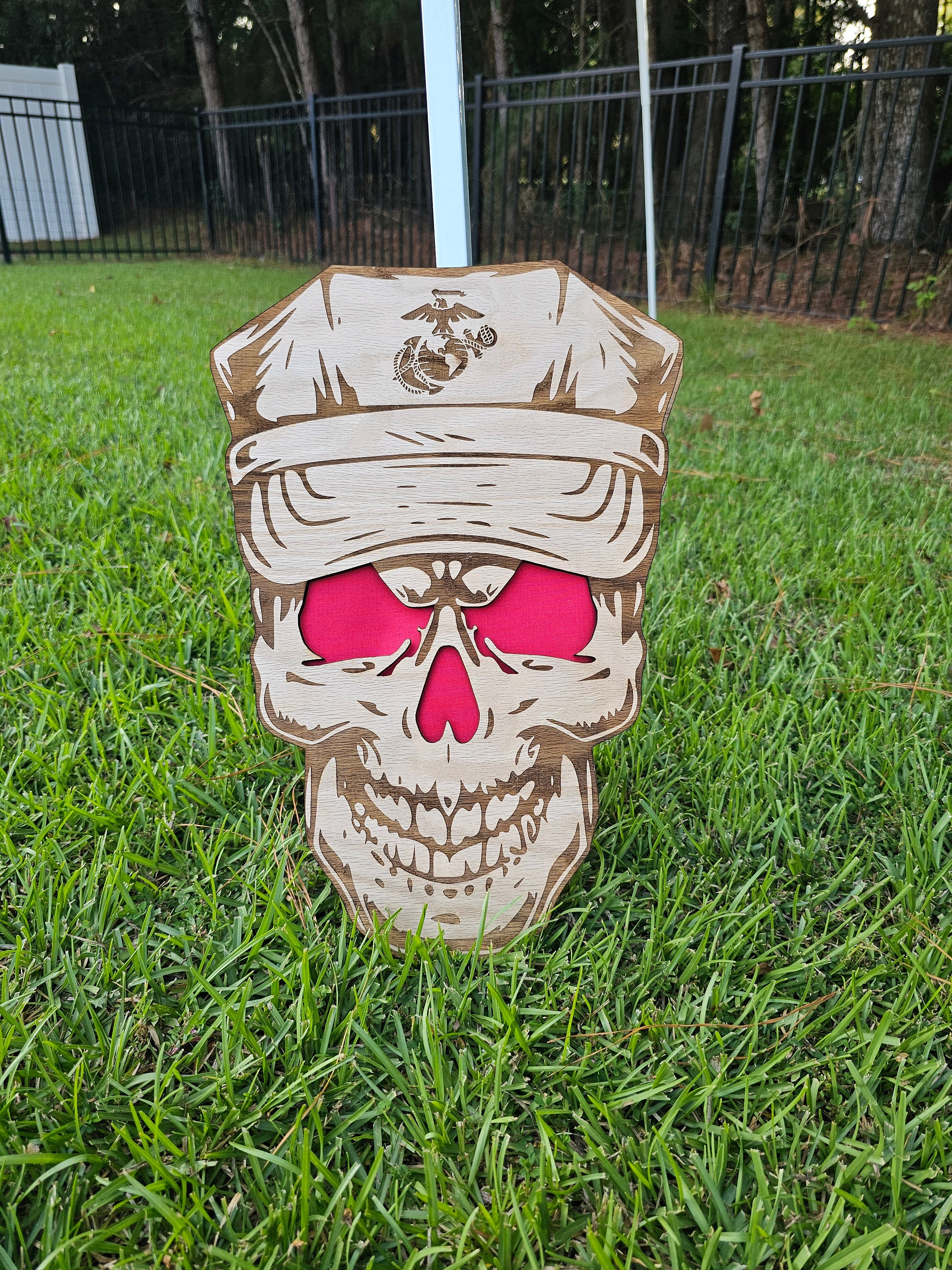 16 Military Award Plaque USMC Skull Wall Plaque EAS/PCS Gift Going Away