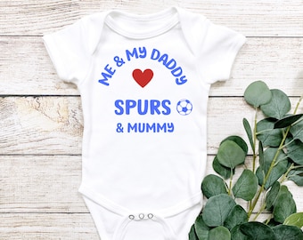 Dare To Dribble Tottenham Hotspur Inspired Baby Bodysuit Vest Shower  Football 