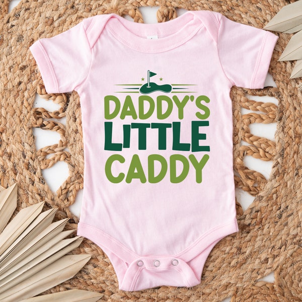 Daddy's Little Caddy Fun Golf Baby Vest Baby Bodysuit Baby Grow Cute Baby Gift New Baby Baby Shower 100% Cotton
