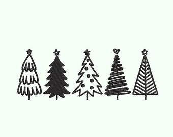 Xmas Trees Embroidery file
